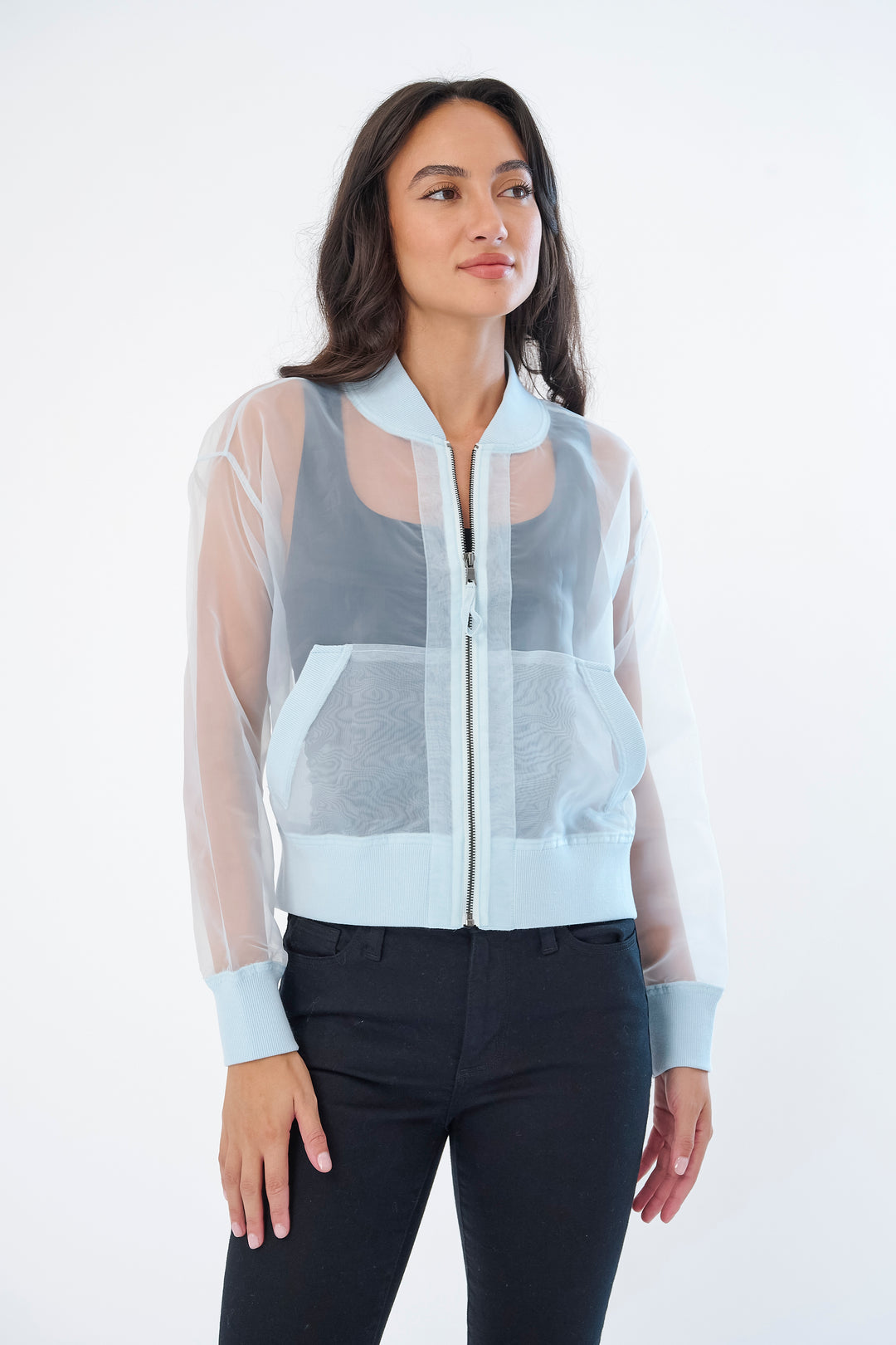 Sheer Bomber Jacket