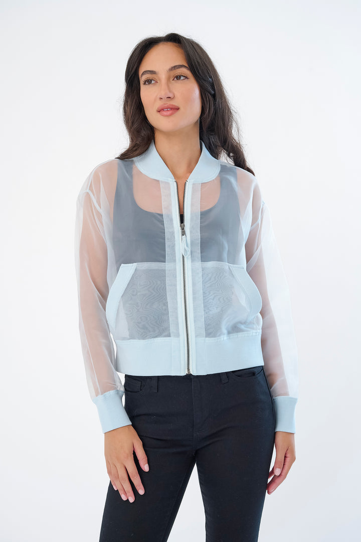 Sheer Bomber Jacket