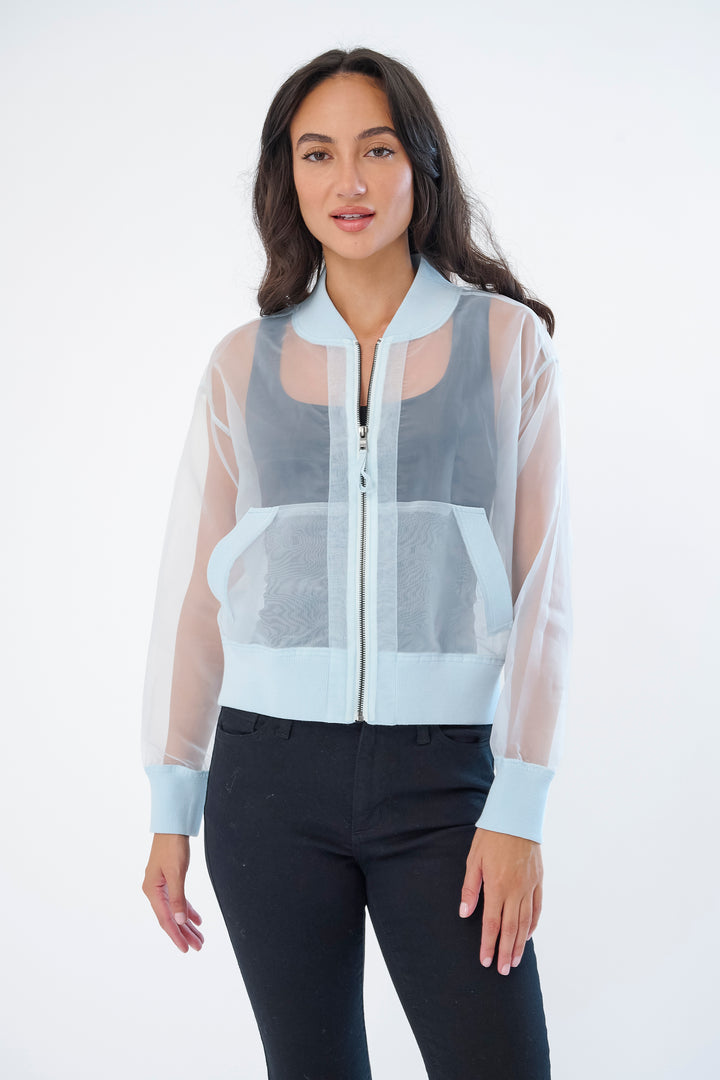 Sheer Bomber Jacket