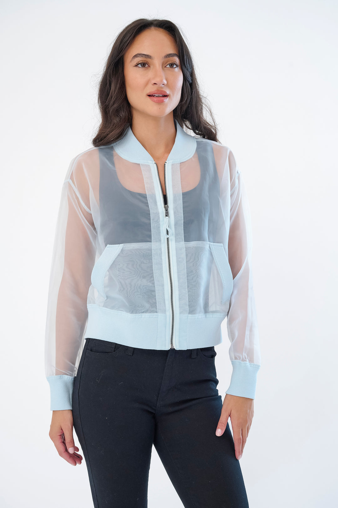 Sheer Bomber Jacket