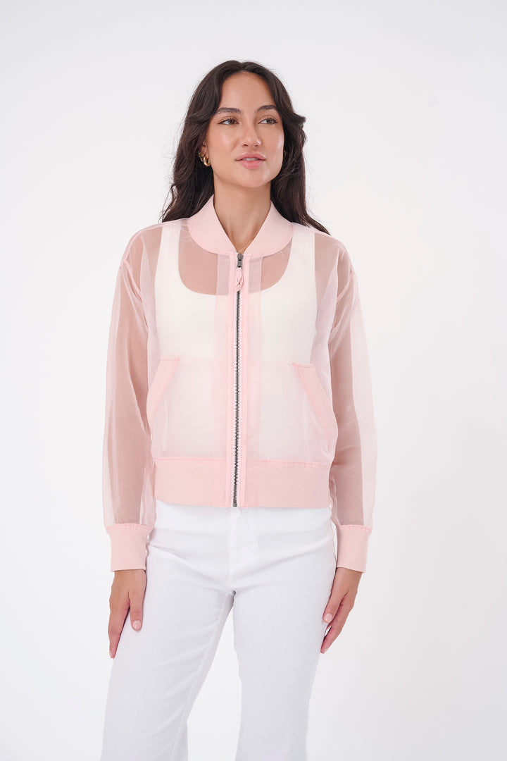 Sheer Bomber Jacket