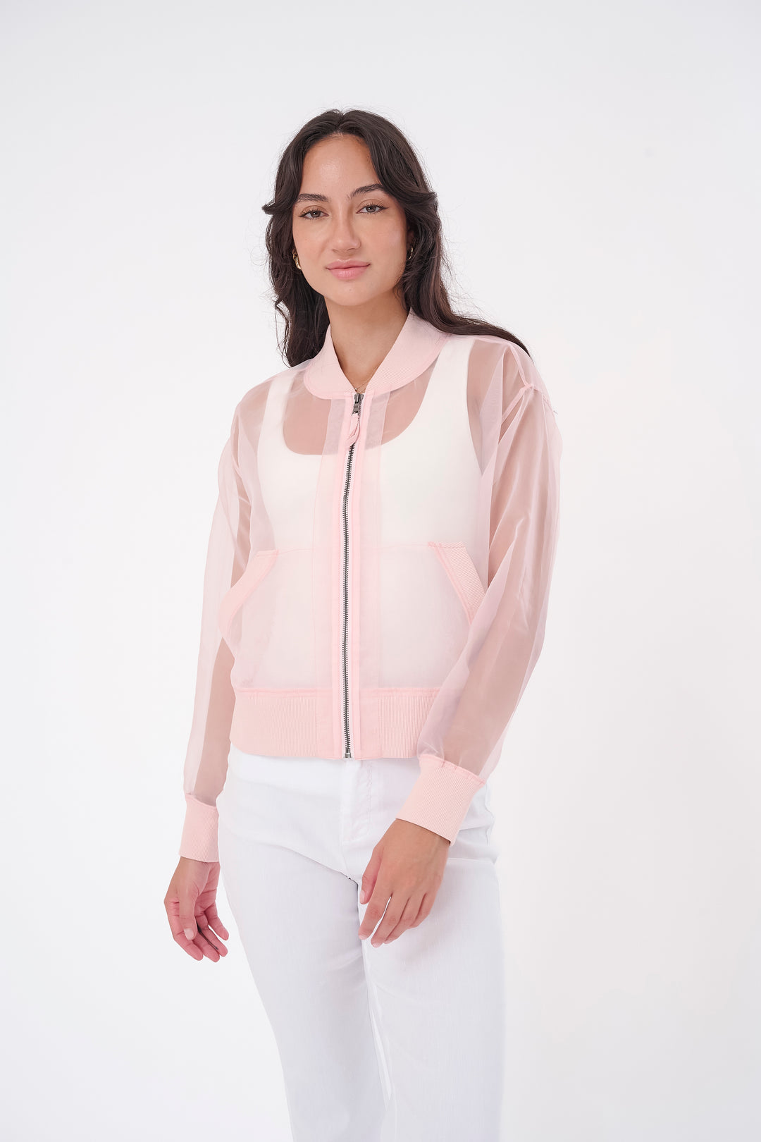 Sheer Bomber Jacket