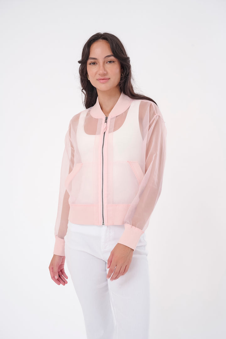 Sheer Bomber Jacket