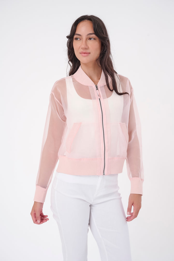 Sheer Bomber Jacket