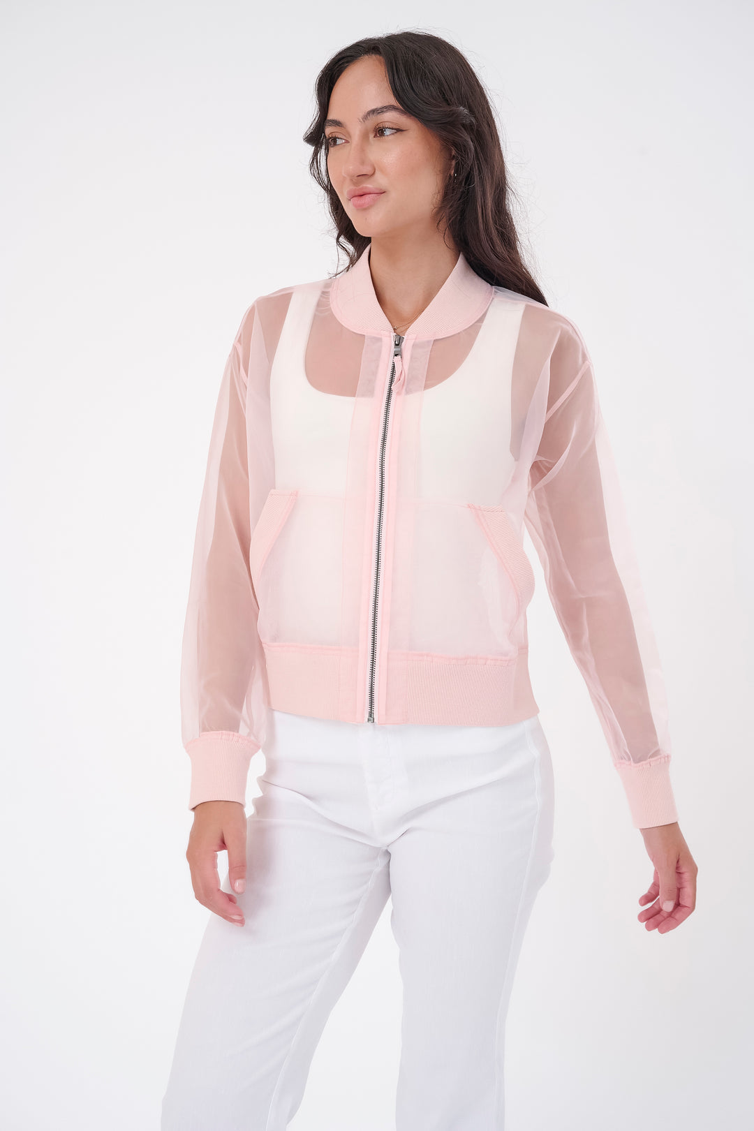 Sheer Bomber Jacket