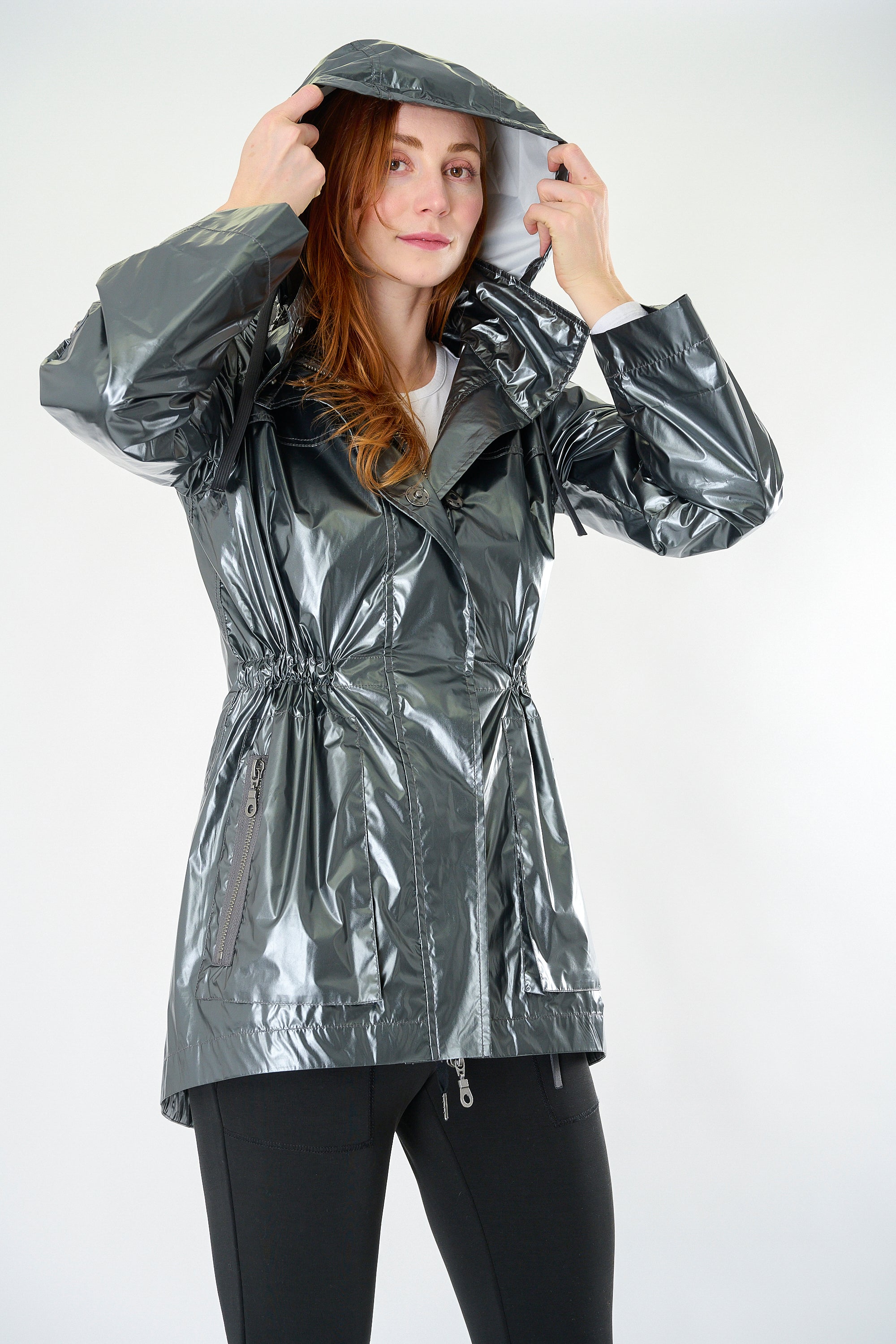 Metallic rain jacket online