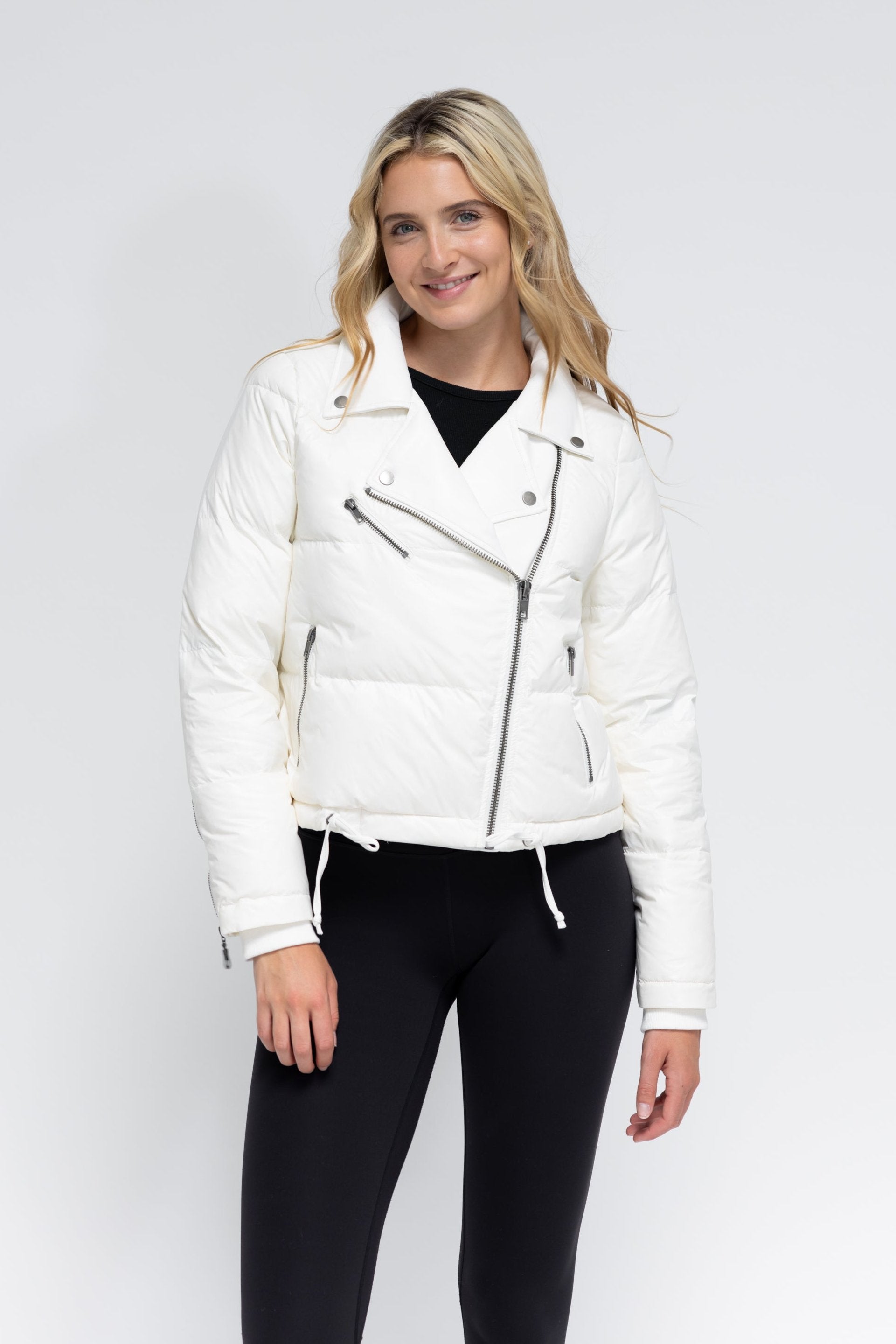 Moto puffer jacket online