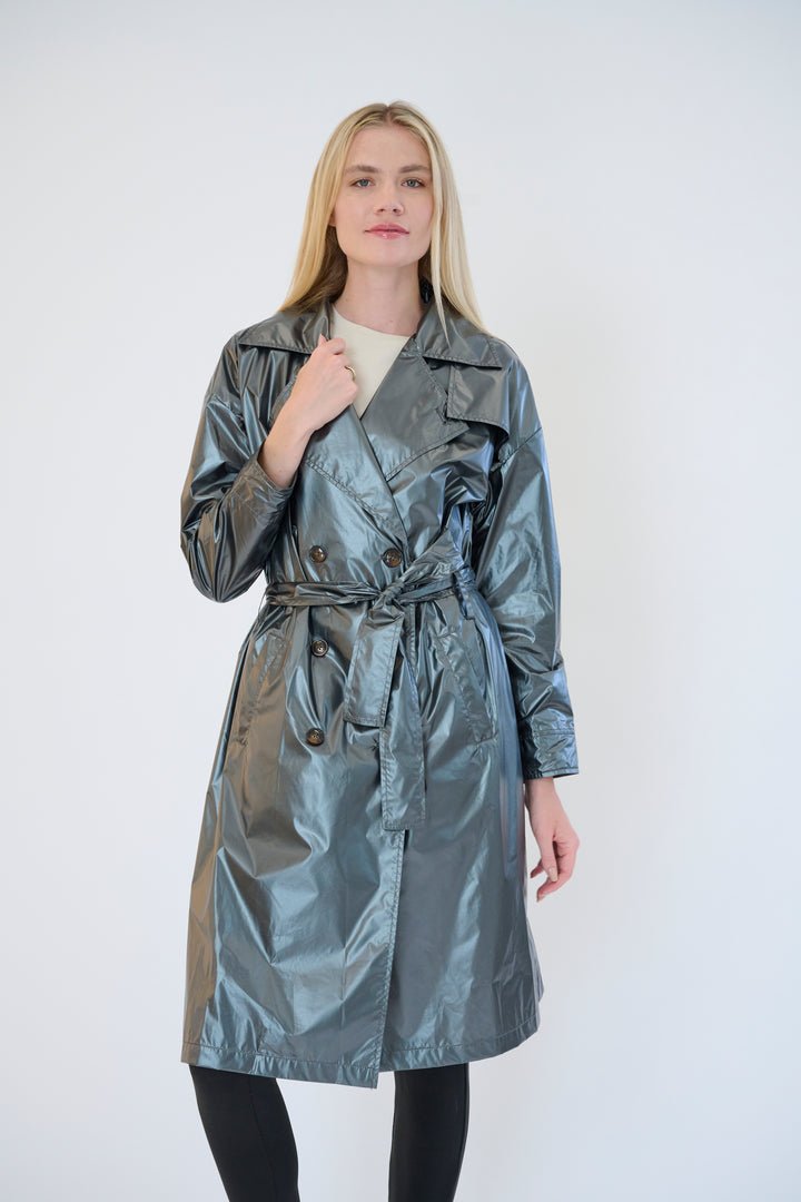 Chic Metallic Trench