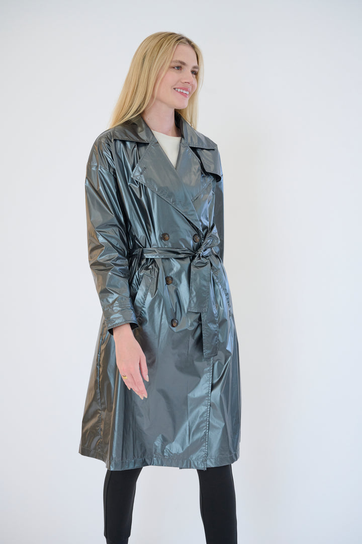 Chic Metallic Trench