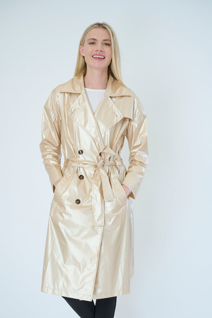 Chic Metallic Trench