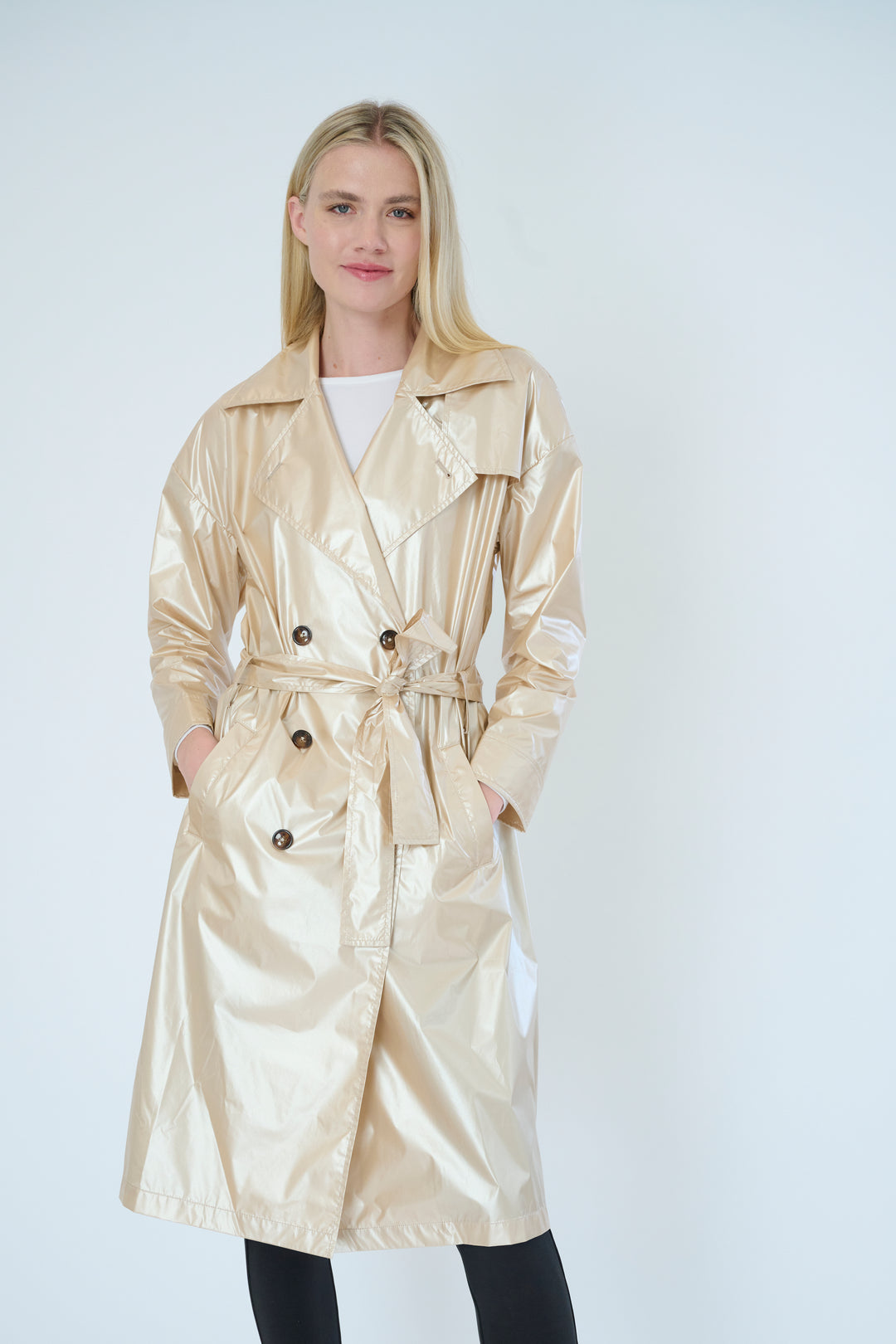 Chic Metallic Trench