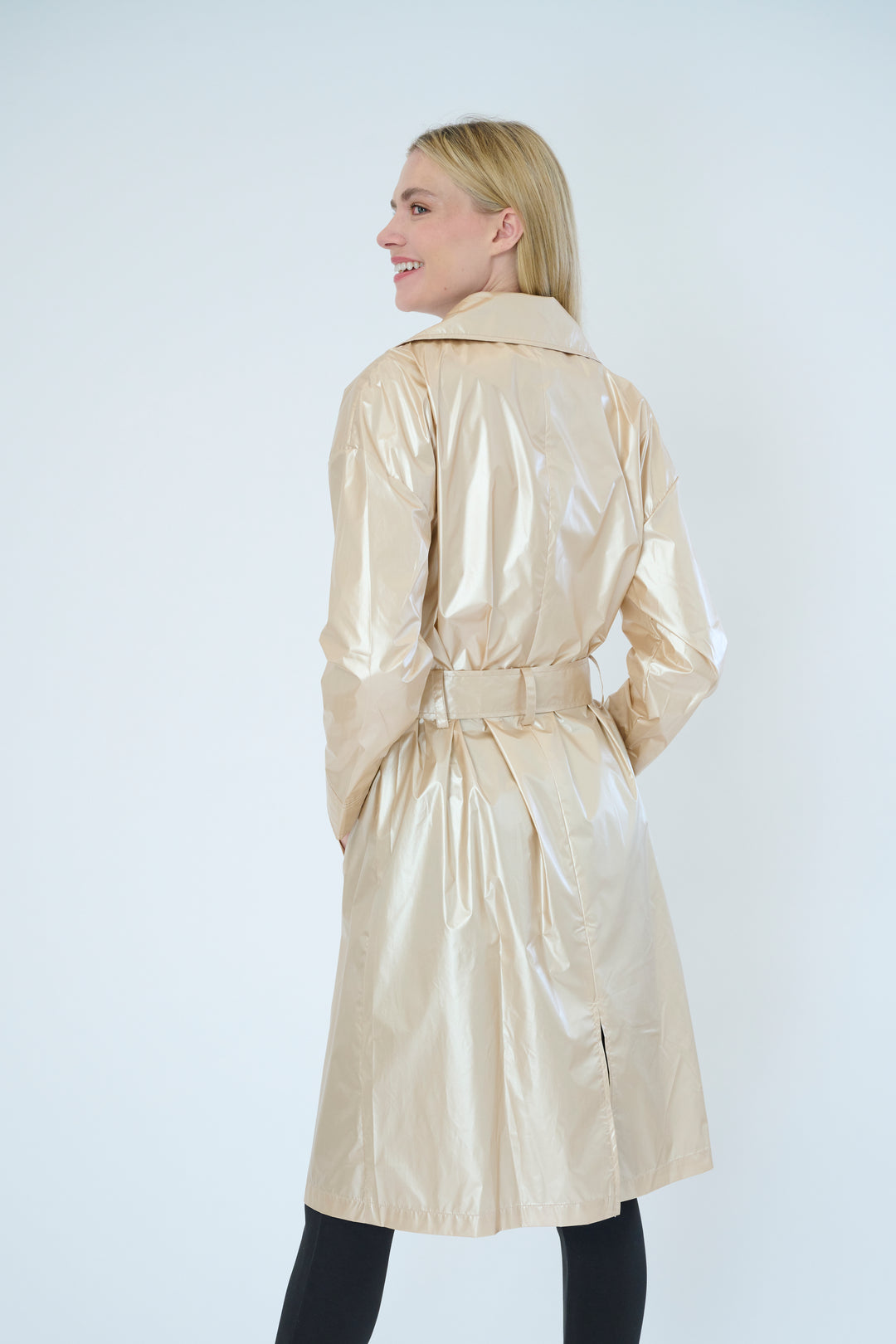 Chic Metallic Trench