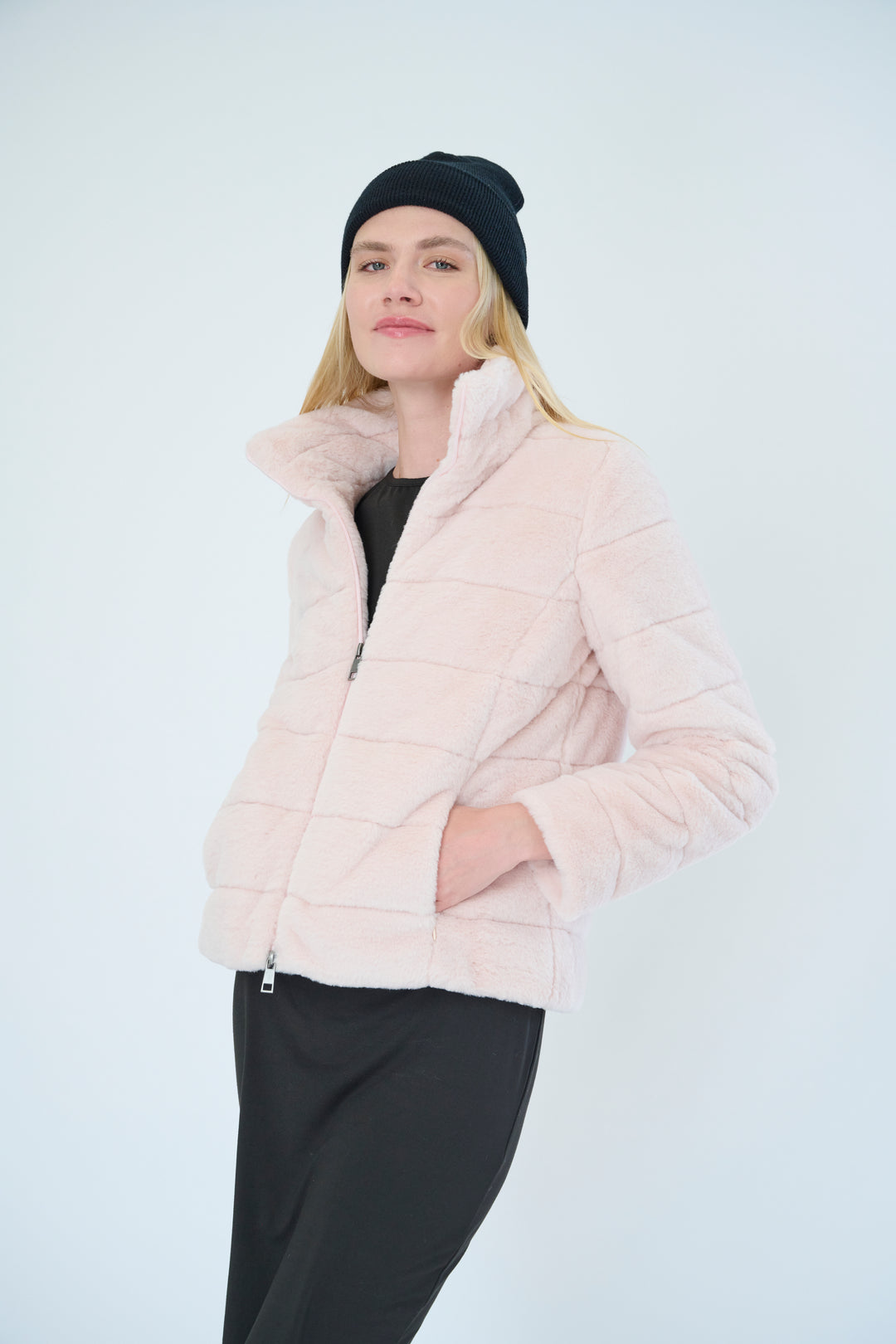 Faux Fur Quilted Jacket