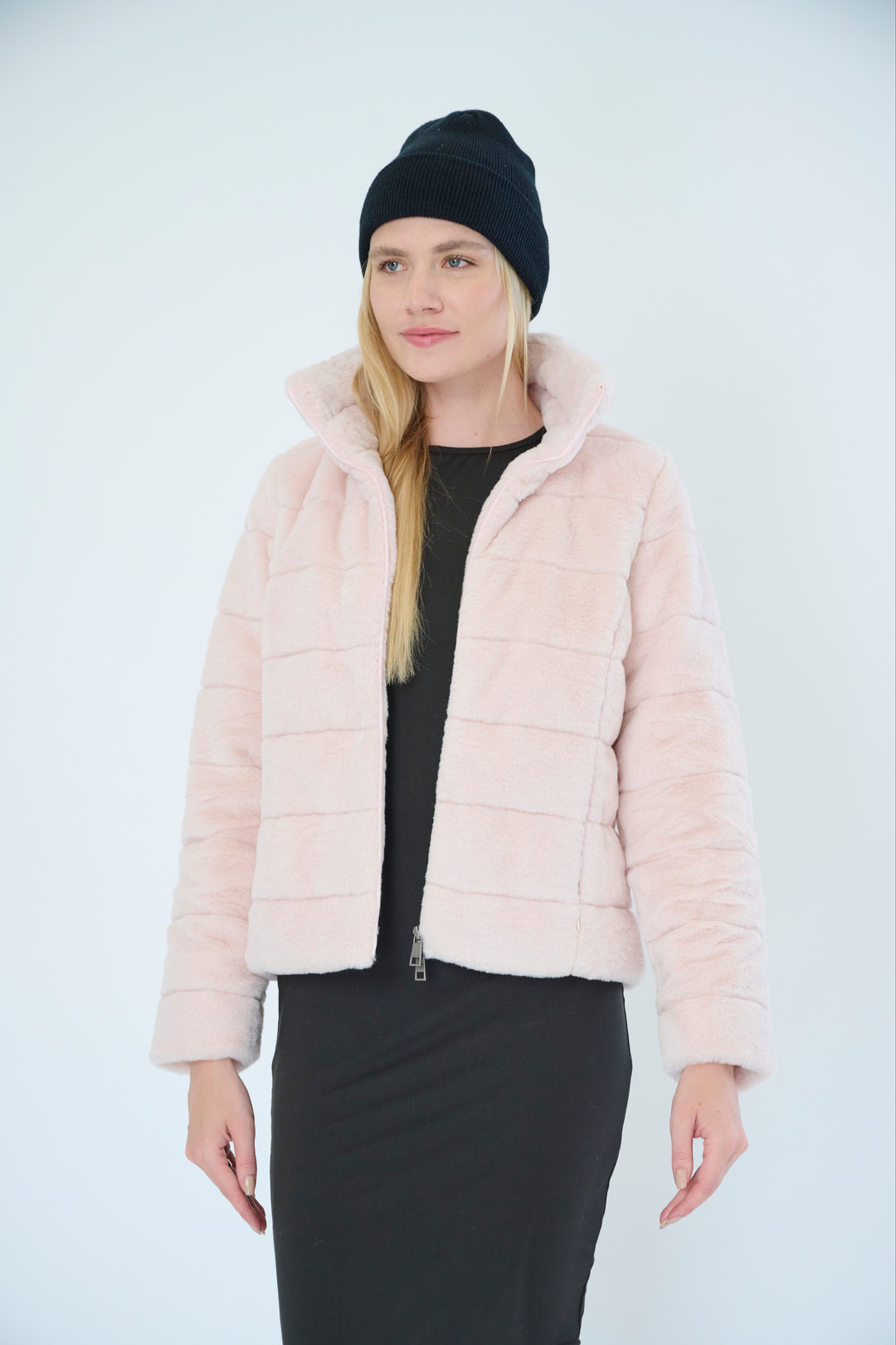 Faux Fur Quilted Jacket