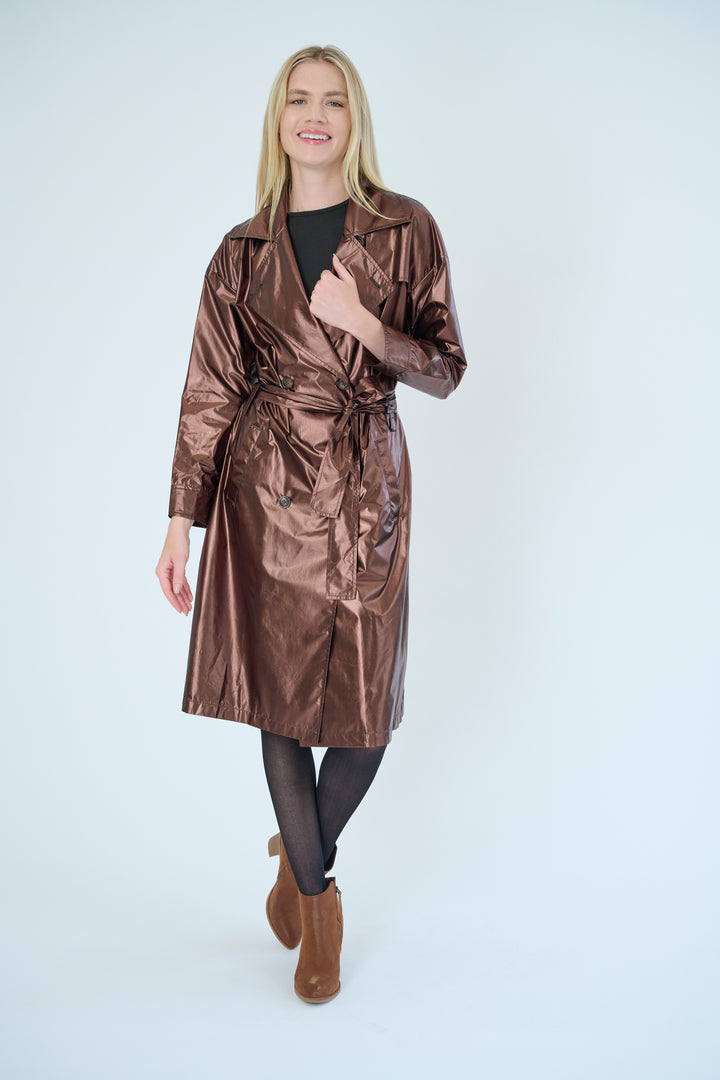 Chic Metallic Trench