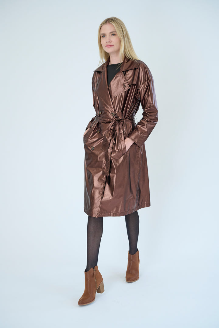 Chic Metallic Trench