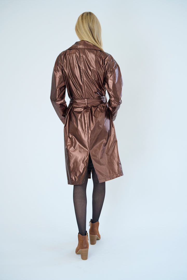 Chic Metallic Trench