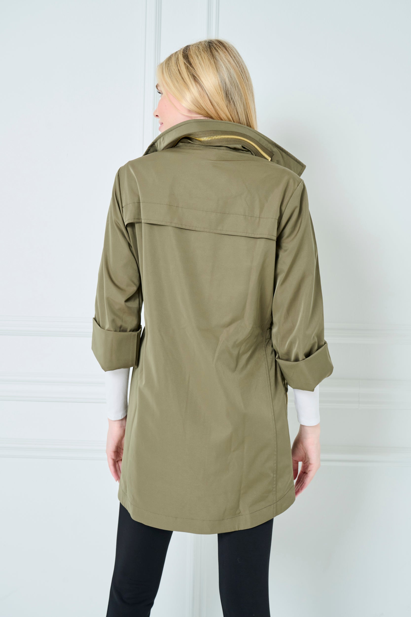 Green anorak jacket with hood sale