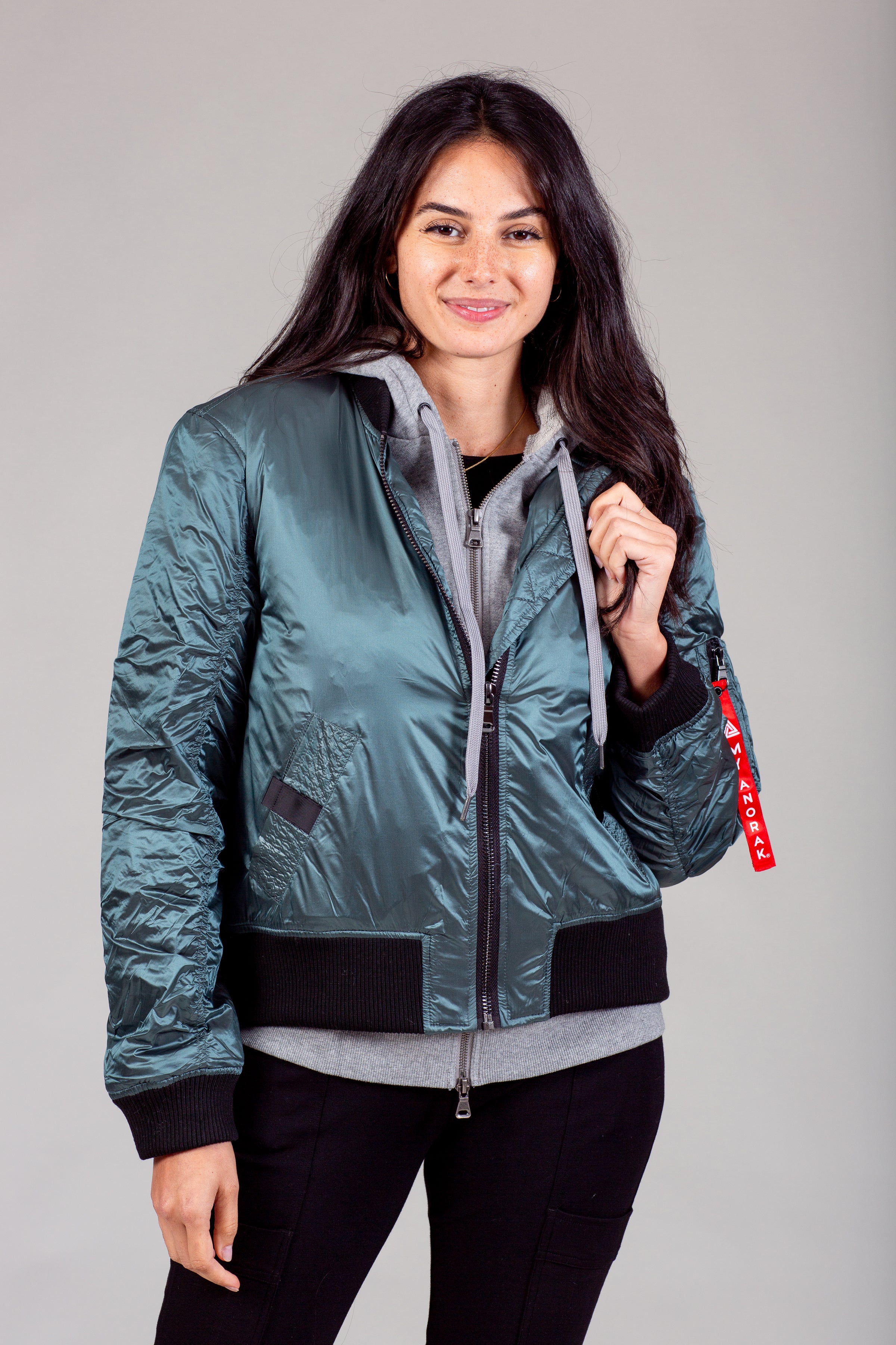 Women's athletic best sale bomber jacket