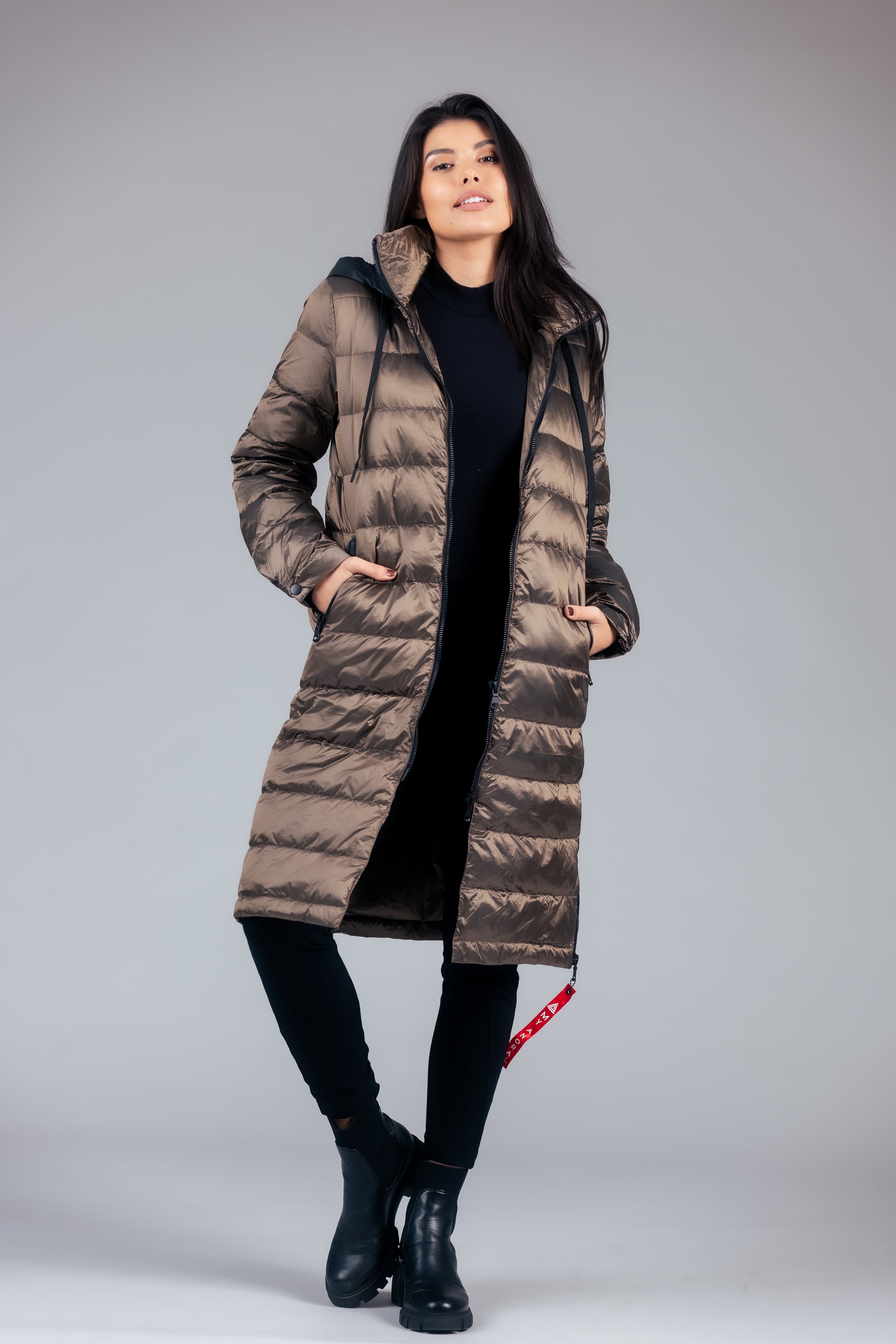 Women s Trench Coat Quilted Hooded Coat MyAnorak