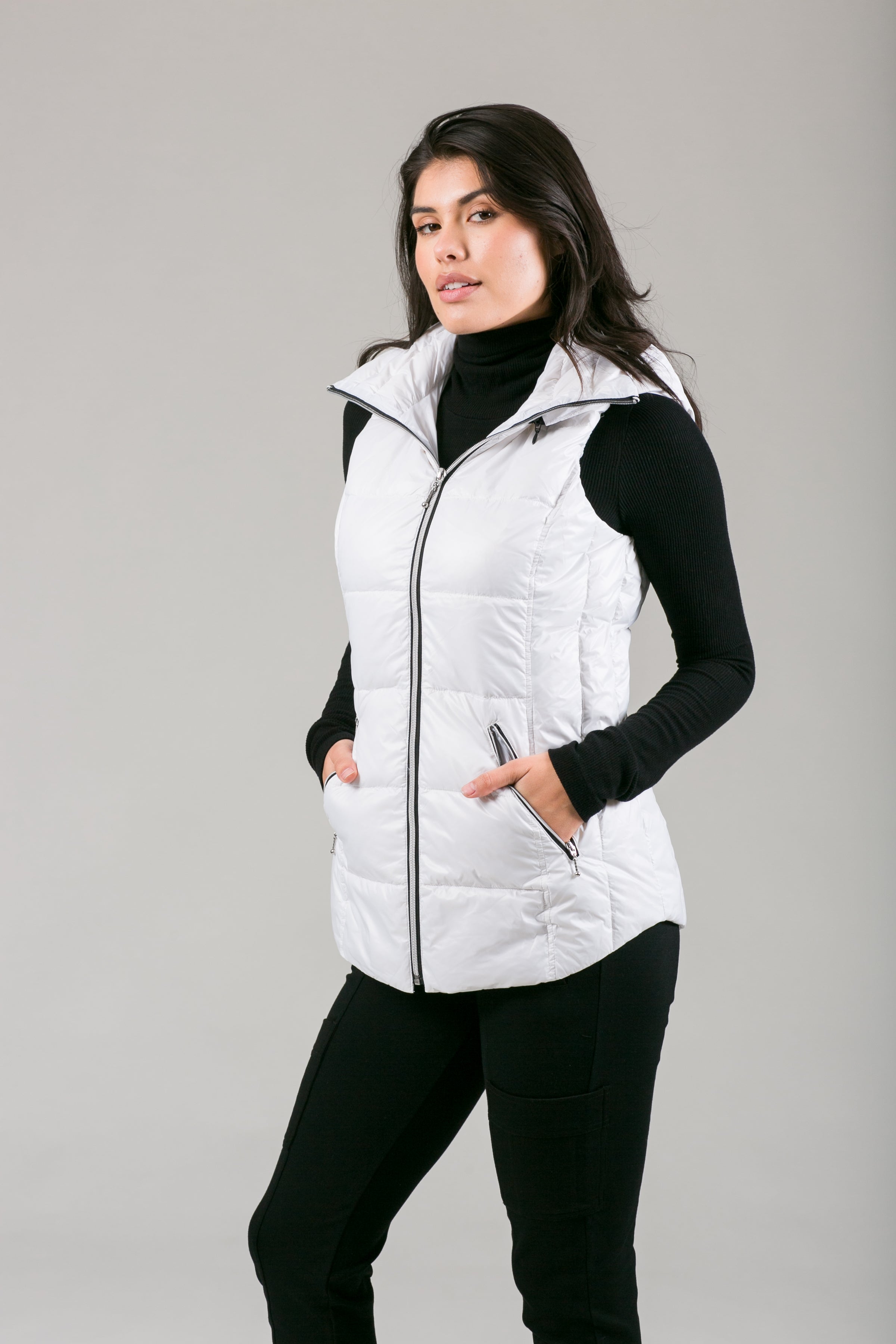 Short Hooded Quilted Vest