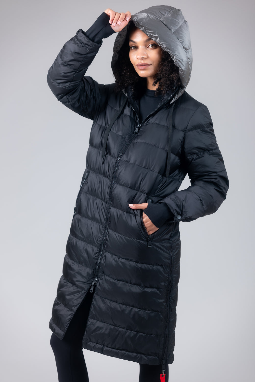 Quilted Hooded Long Puffer Coat