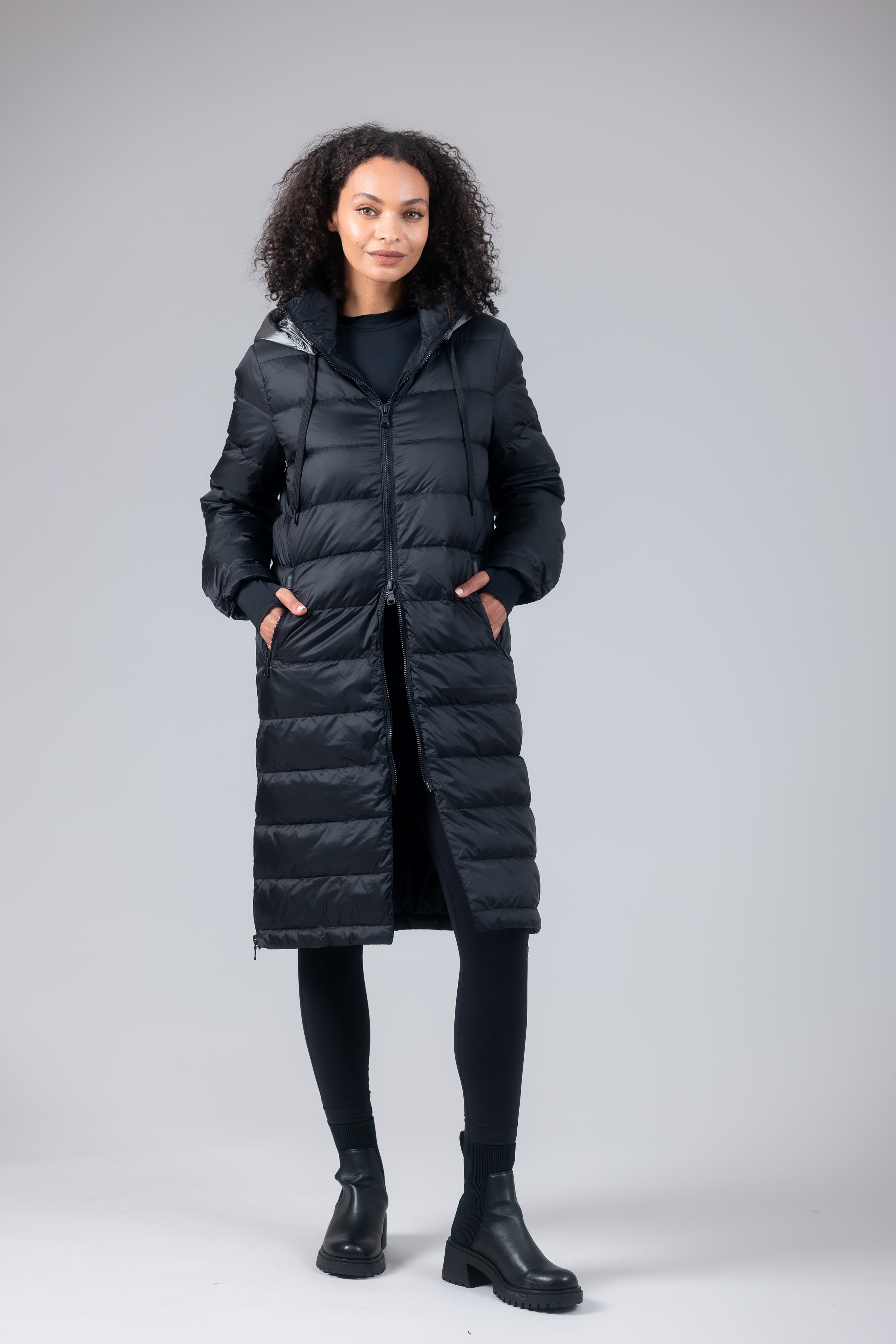 Women s Trench Coat Quilted Hooded Coat MyAnorak